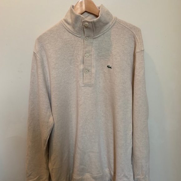 Lacoste button up Pullover sweatshirt